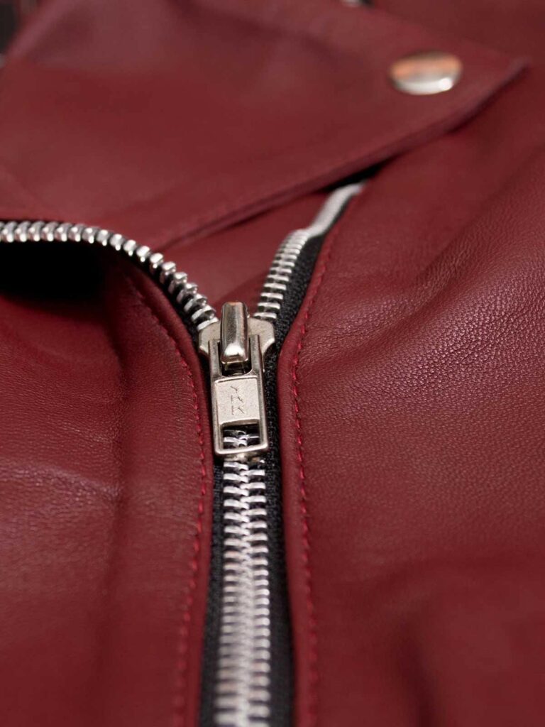 Burgundy women's jacket - image 4