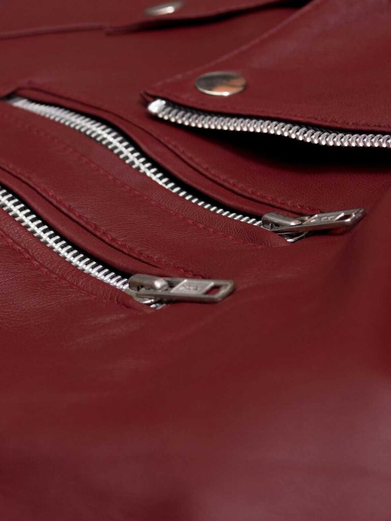 Burgundy women's jacket - image 5