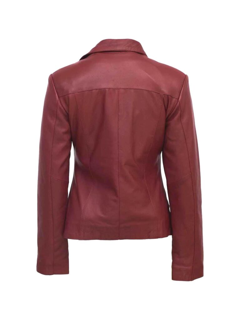 Burgundy women's jacket - image 3