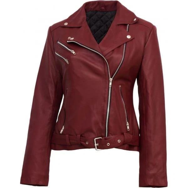 Burgundy women's jacket - image 2