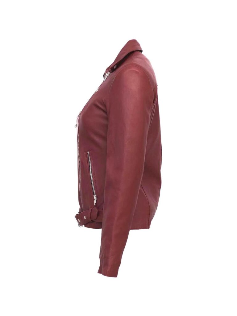 Burgundy women's jacket - image 6