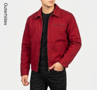 Red Cotton Harrington Jacket | Smallville Clark Kent Inspired Style