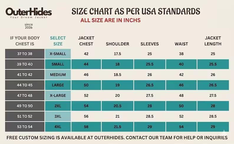 Size guide chart