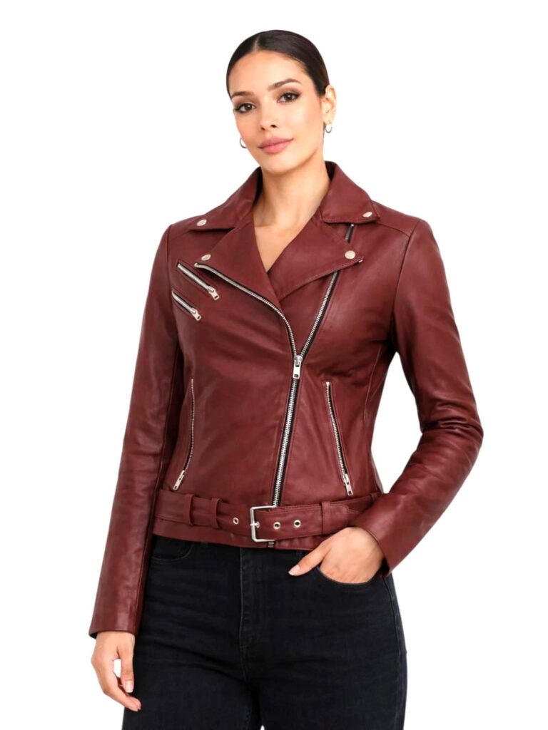 Burgundy women's jacket - image 1