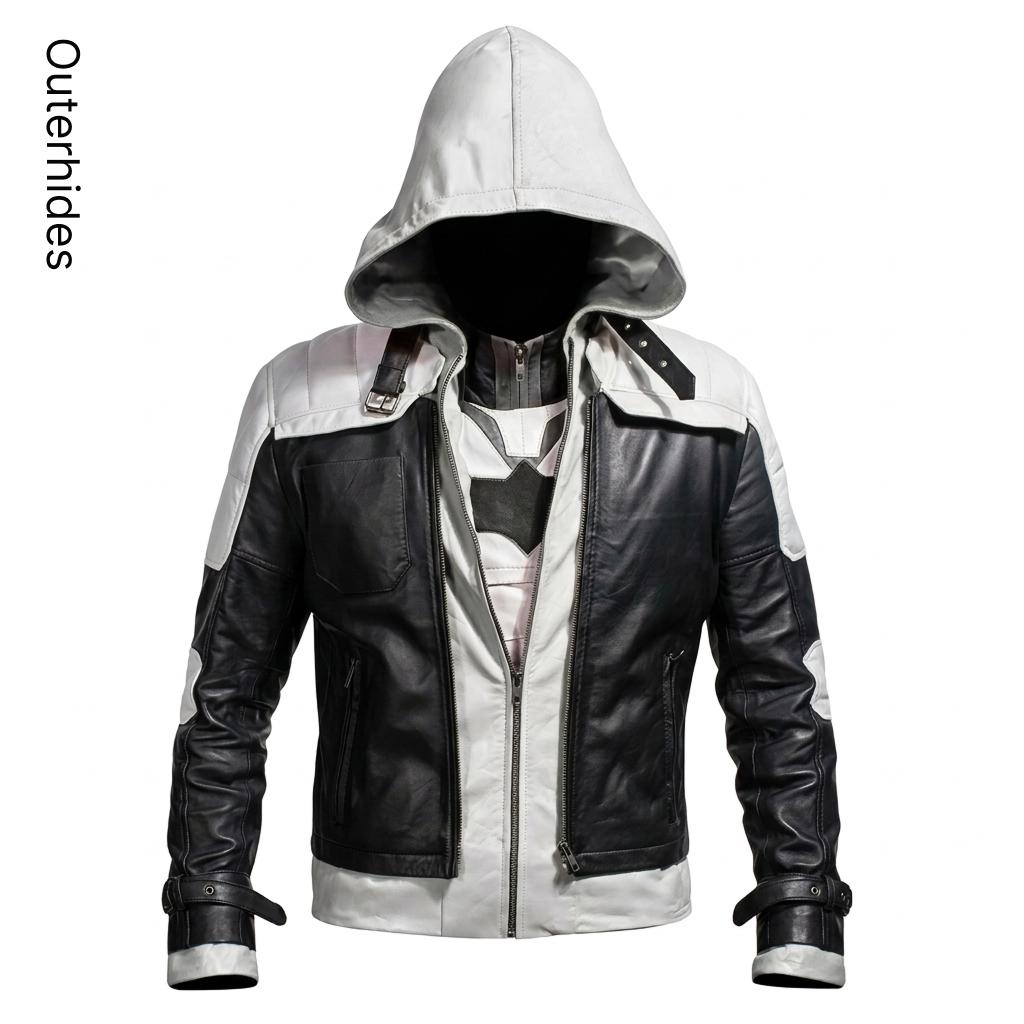 Red Hood 2-Piece Leather Jacket Set | Jason Todd Cosplay Outfit, Arkham Knight Costume